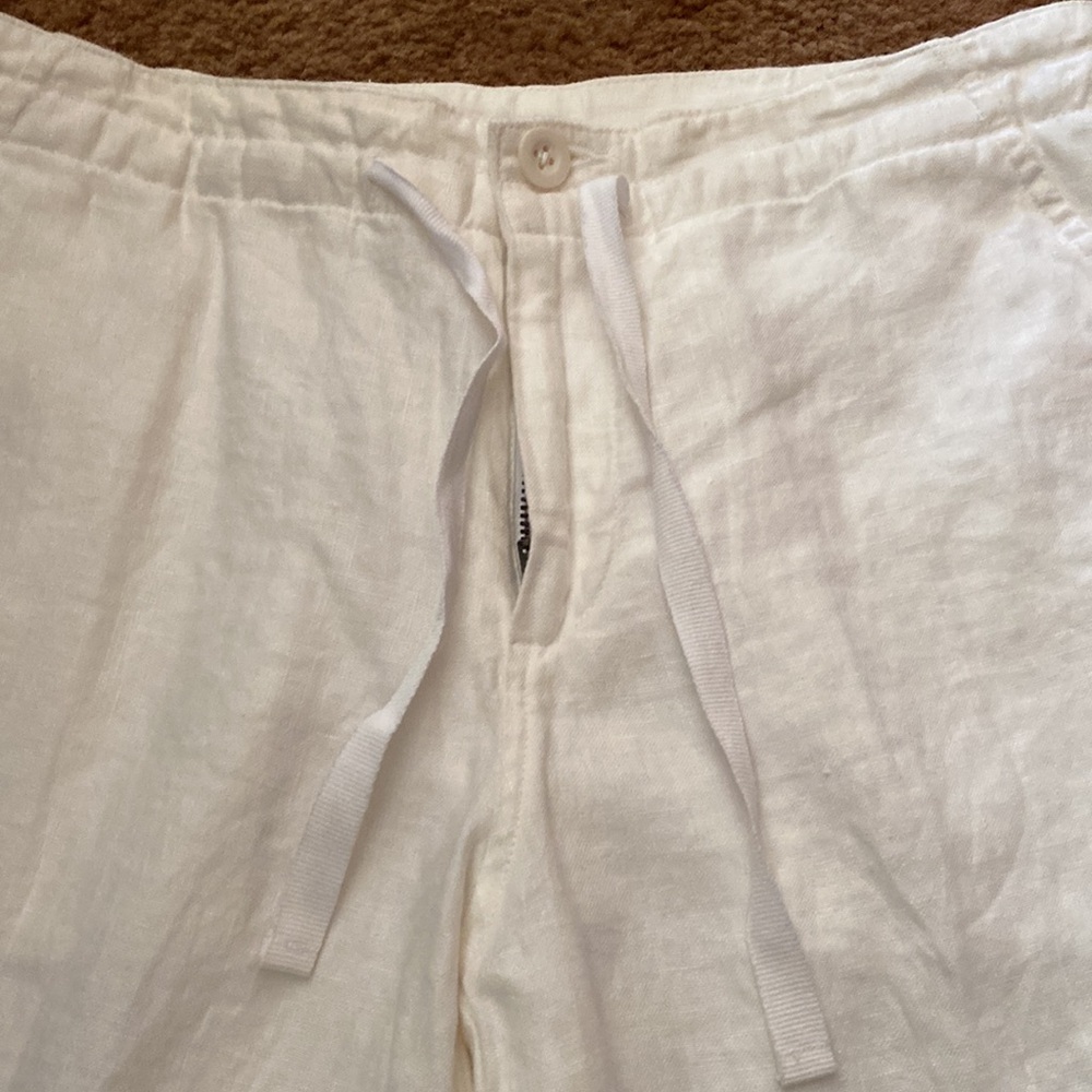 Gap Linen Draw String Wide Legs Pants Size 4 - image 2